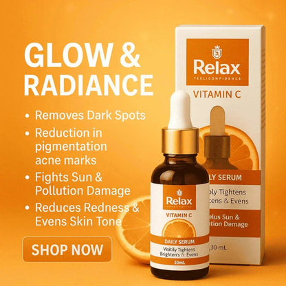 Relax Vitamin C Daily Serum - Skin Brightening & Tightening Formula